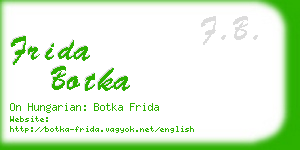 frida botka business card